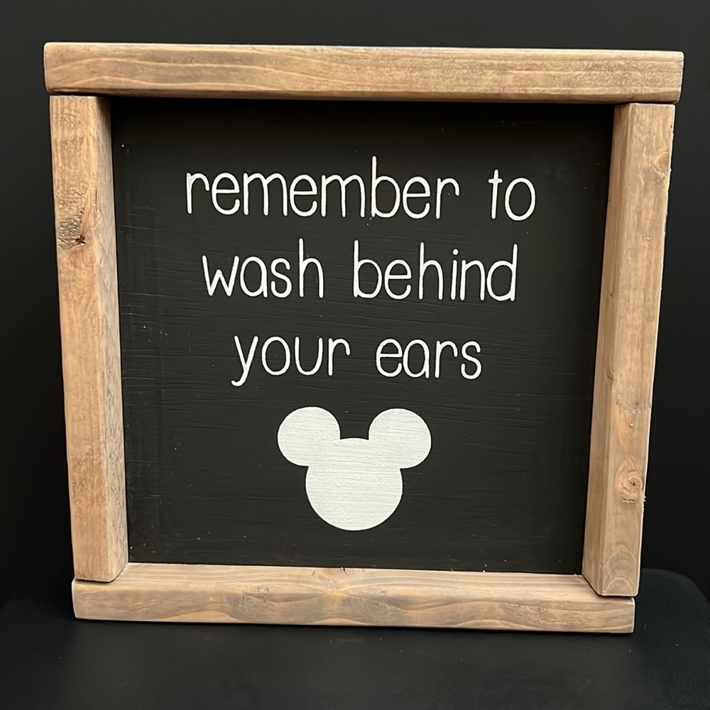 Disney Bathroom Chalkboard Sign